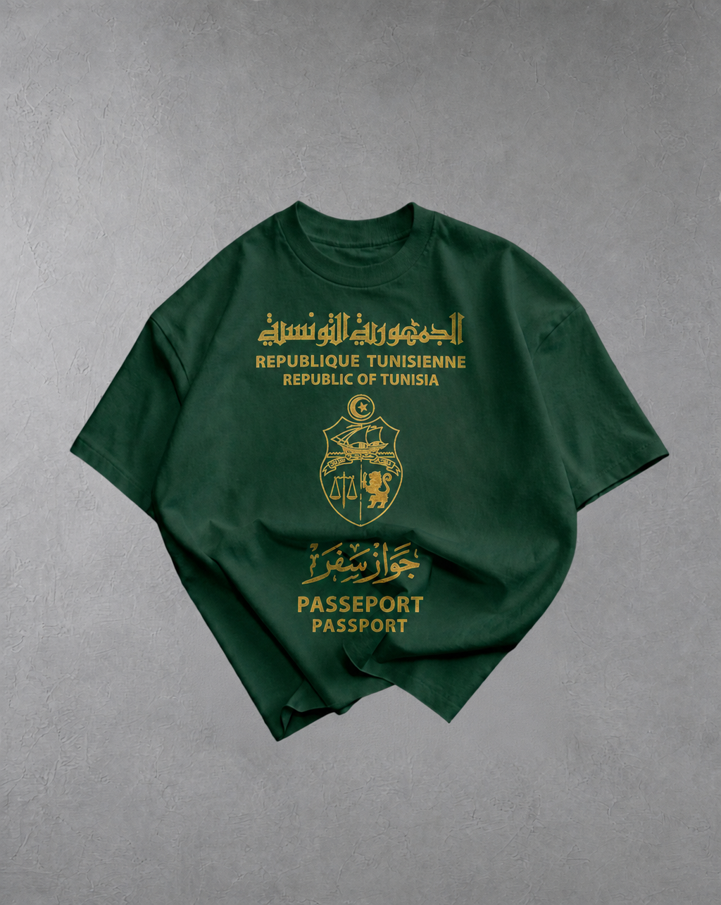 Tunisia Passport Oversize T-Shirt