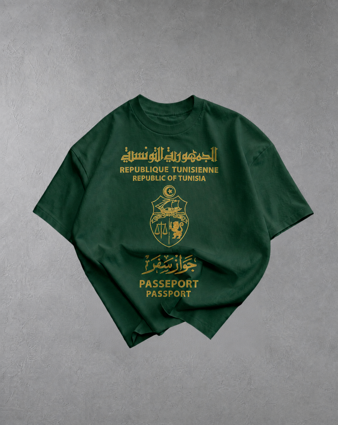 Tunisia Passport Oversize T-Shirt